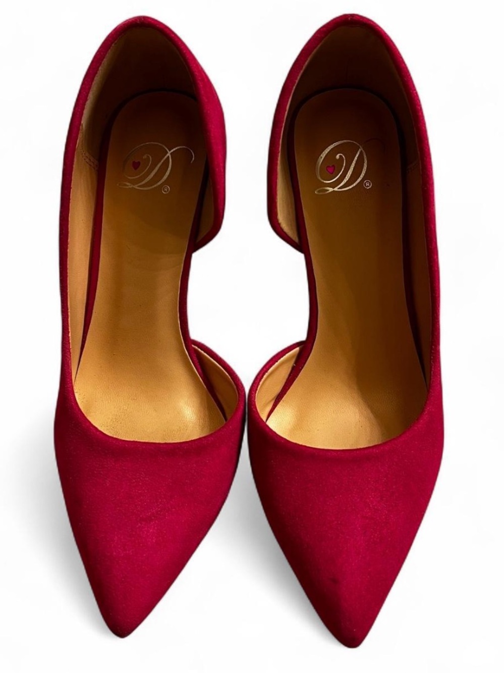 Sz.5.5 Women's Pointed-Toe Pumps in Bright Pink